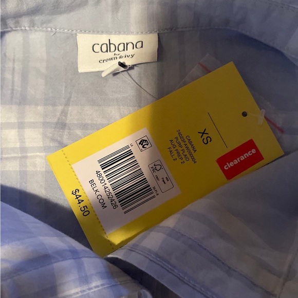 New With Tags Cabana By Crown And Ivy Size XS Women’s Button Front Blouse - Picture 7 of 8